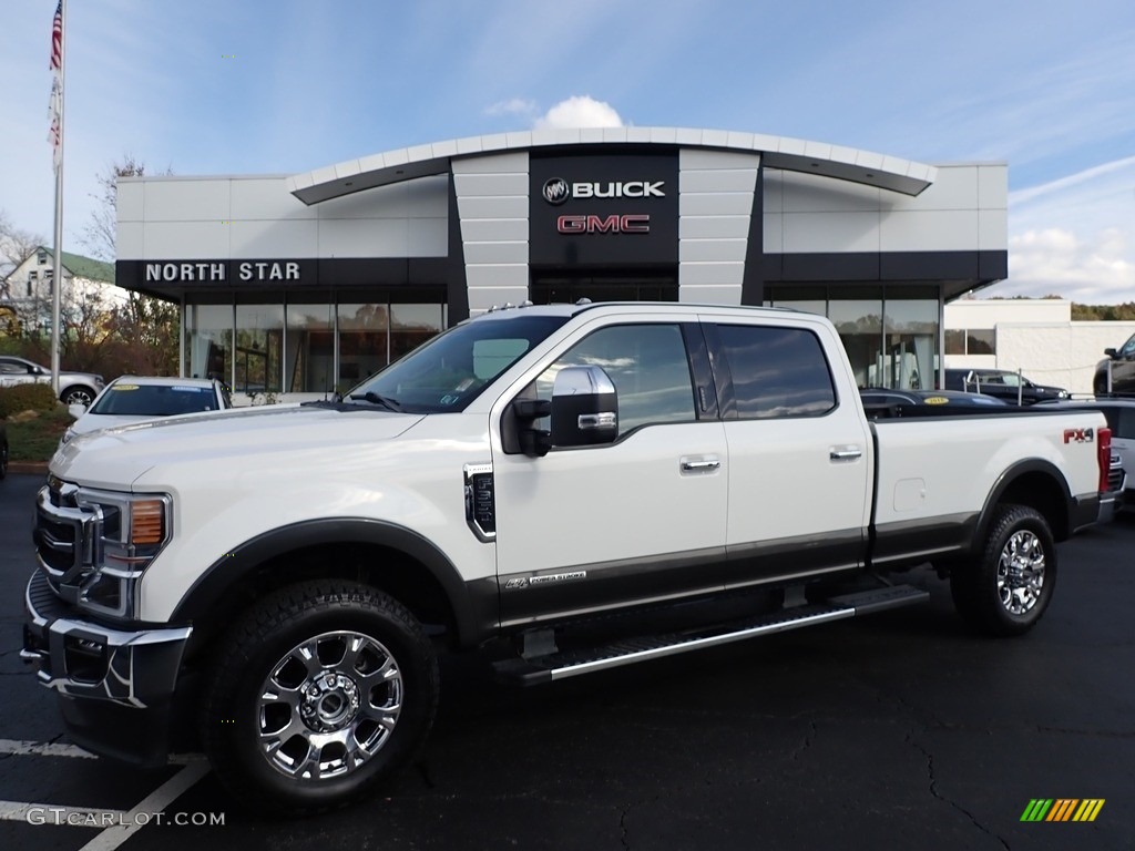 2020 F350 Super Duty Lariat Crew Cab 4x4 - Star White / Black photo #1