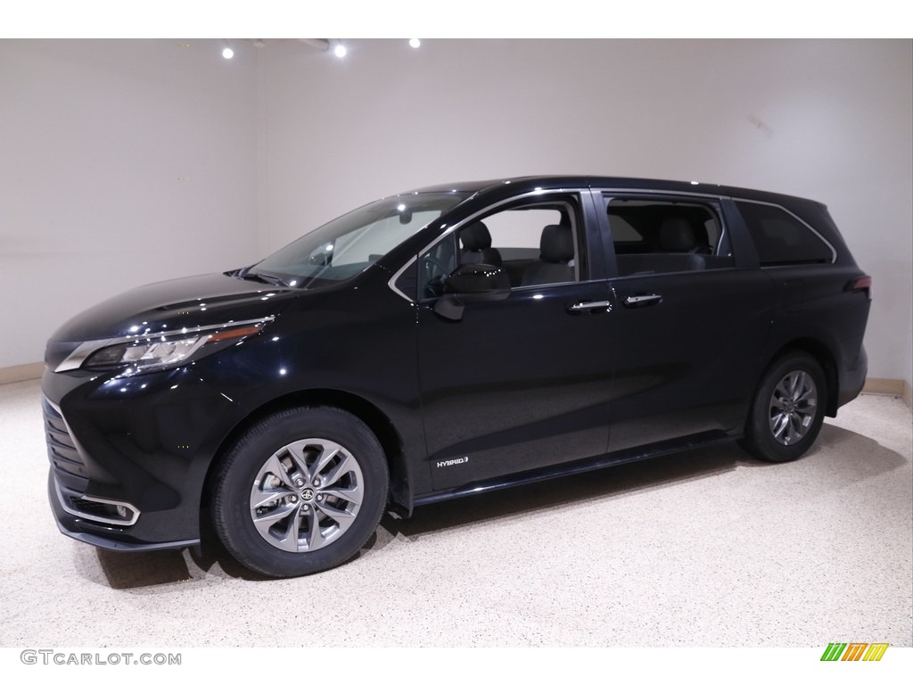 Midnight Black Metallic 2021 Toyota Sienna XLE AWD Hybrid Exterior Photo #143187431
