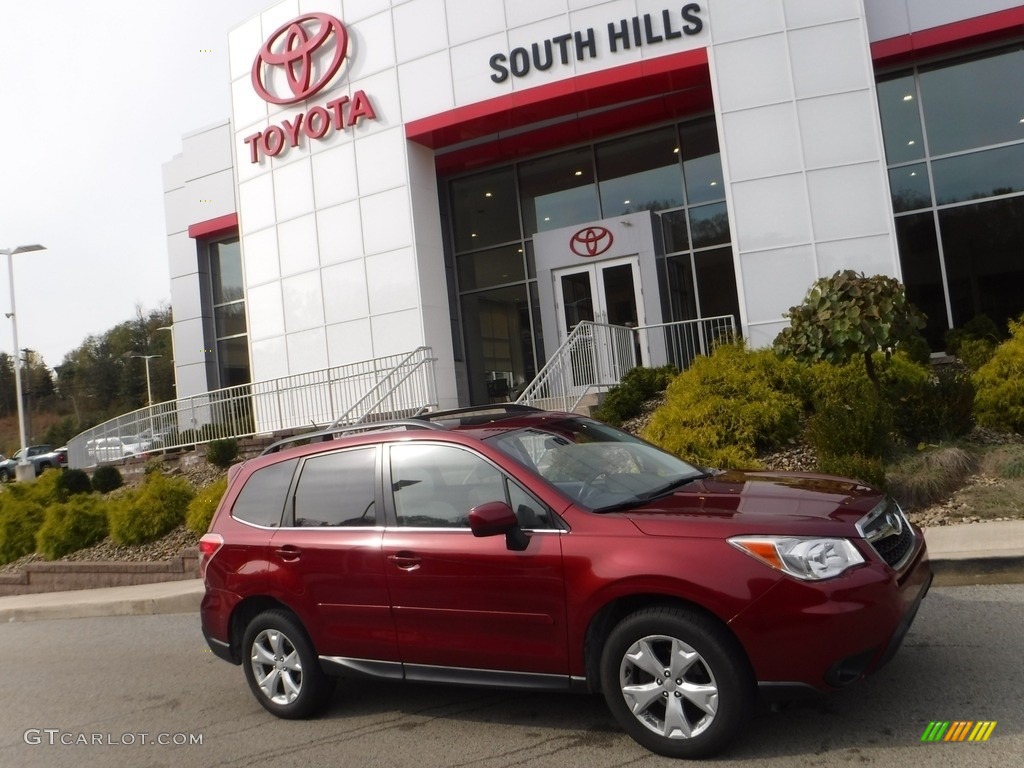 2014 Forester 2.5i Limited - Venetian Red Pearl / Black photo #2