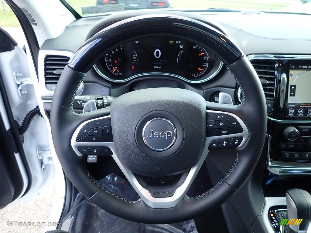 2021 Jeep Grand Cherokee Summit 4x4 Black Steering Wheel Photo #143189310