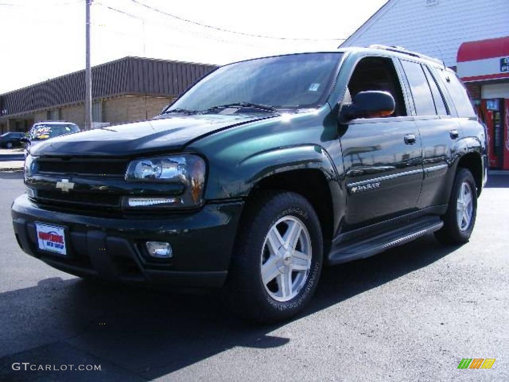 2002 TrailBlazer LTZ 4x4 - Forest Green Metallic / Medium Oak photo #1