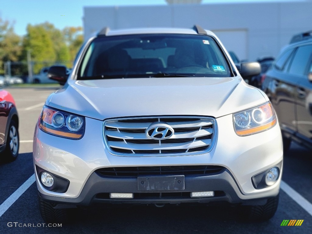 2011 Santa Fe GLS AWD - Moonstone Silver / Gray photo #2