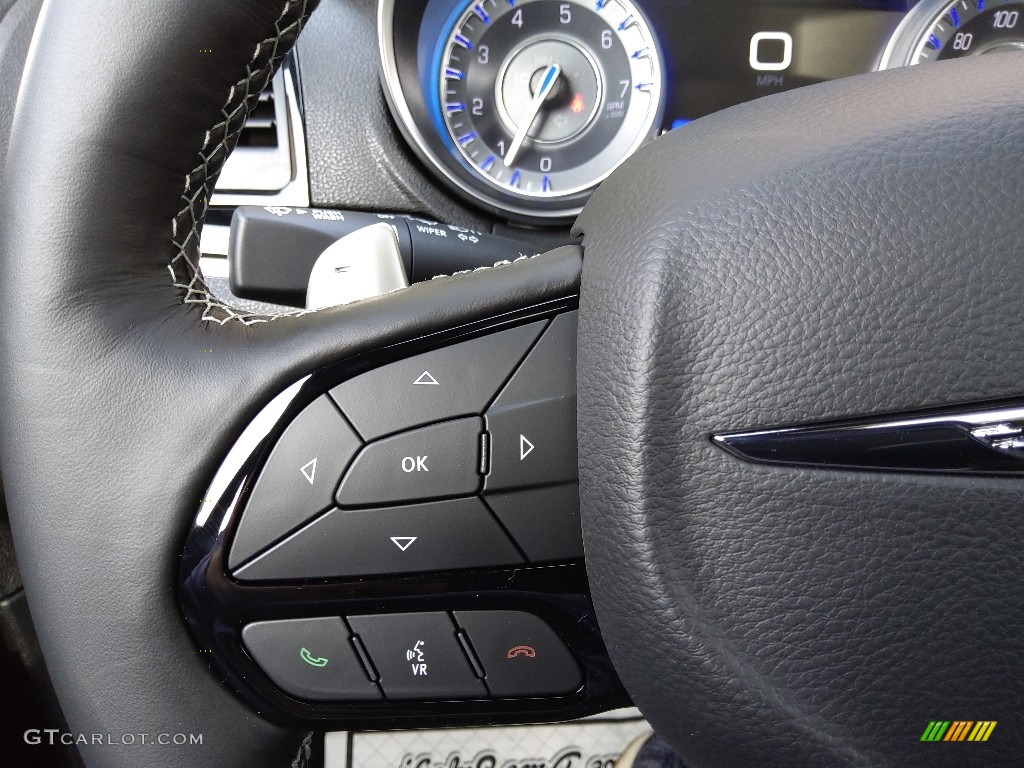 2021 Chrysler 300 S Black Steering Wheel Photo #143193964