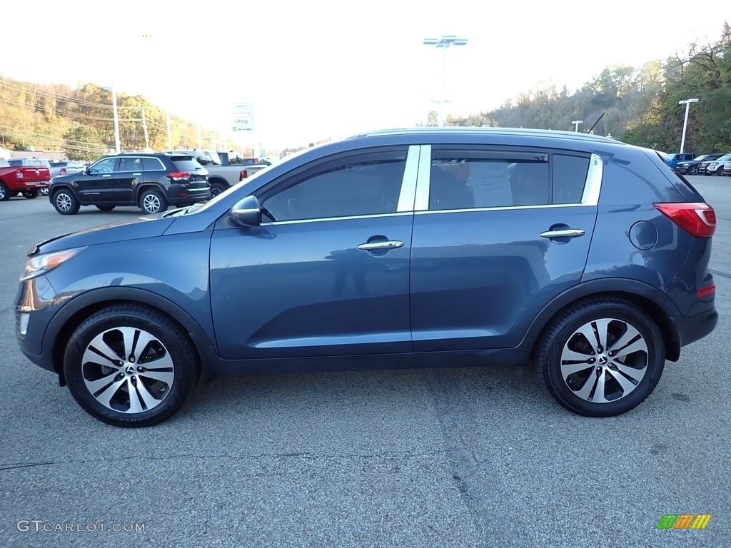 2012 Sportage EX - Twilight Blue / Black photo #2