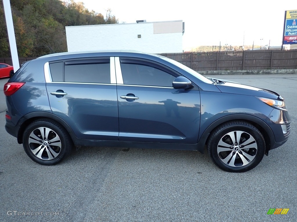2012 Sportage EX - Twilight Blue / Black photo #7