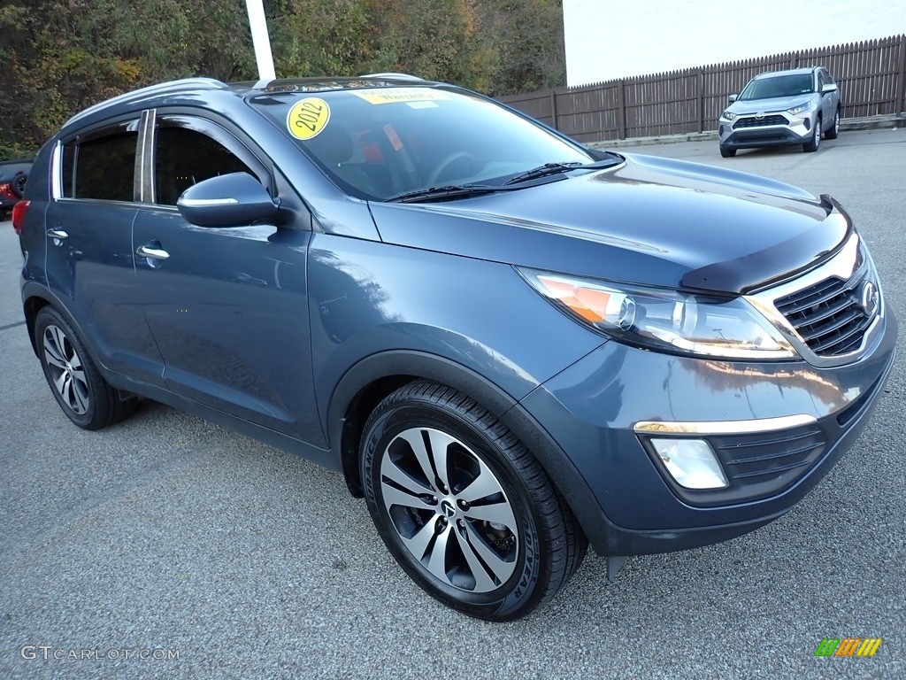 2012 Sportage EX - Twilight Blue / Black photo #8