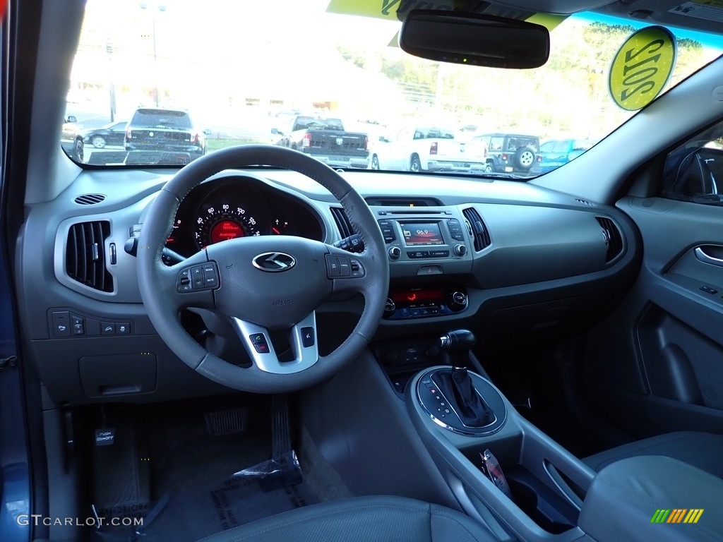 2012 Sportage EX - Twilight Blue / Black photo #13
