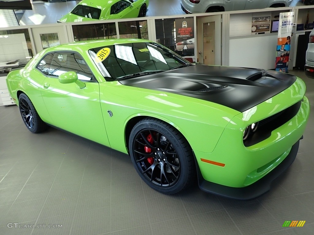 2015 Challenger SRT Hellcat - Sublime Green Pearl / Black photo #8
