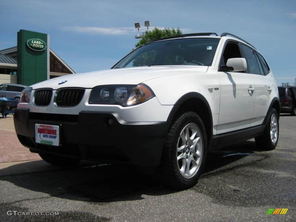 2004 X3 2.5i - Alpine White / Black photo #1