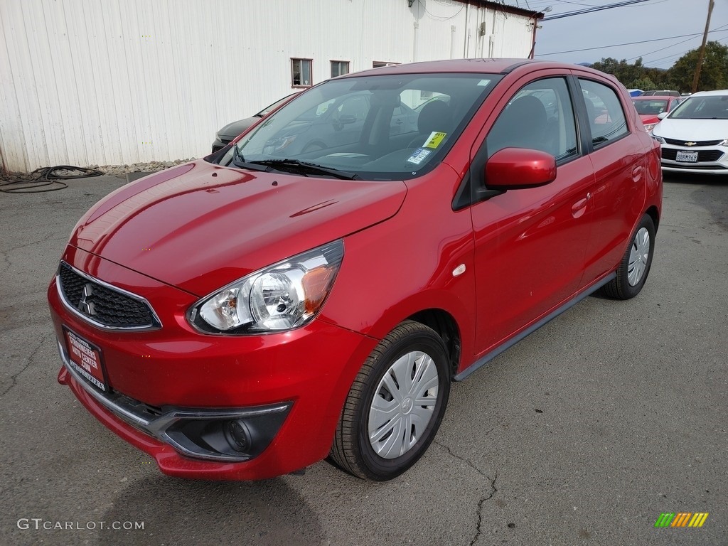 Infrared Metallic 2019 Mitsubishi Mirage ES Exterior Photo #143202423