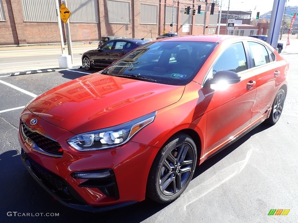 Fire Orange 2021 Kia Forte GT-Line Exterior Photo #143204367