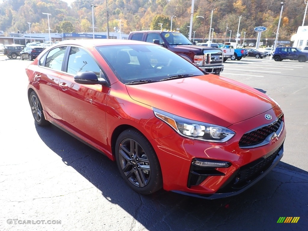 Fire Orange 2021 Kia Forte GT-Line Exterior Photo #143204412