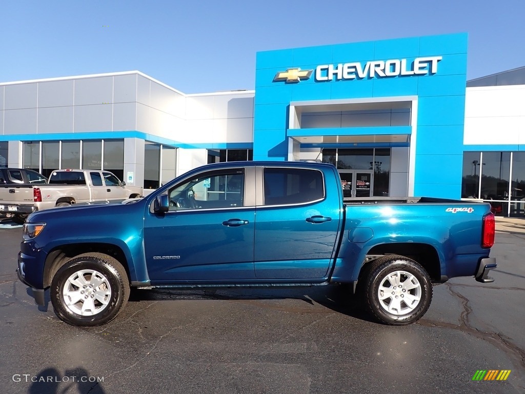 2019 Colorado LT Crew Cab 4x4 - Pacific Blue Metallic / Jet Black photo #3