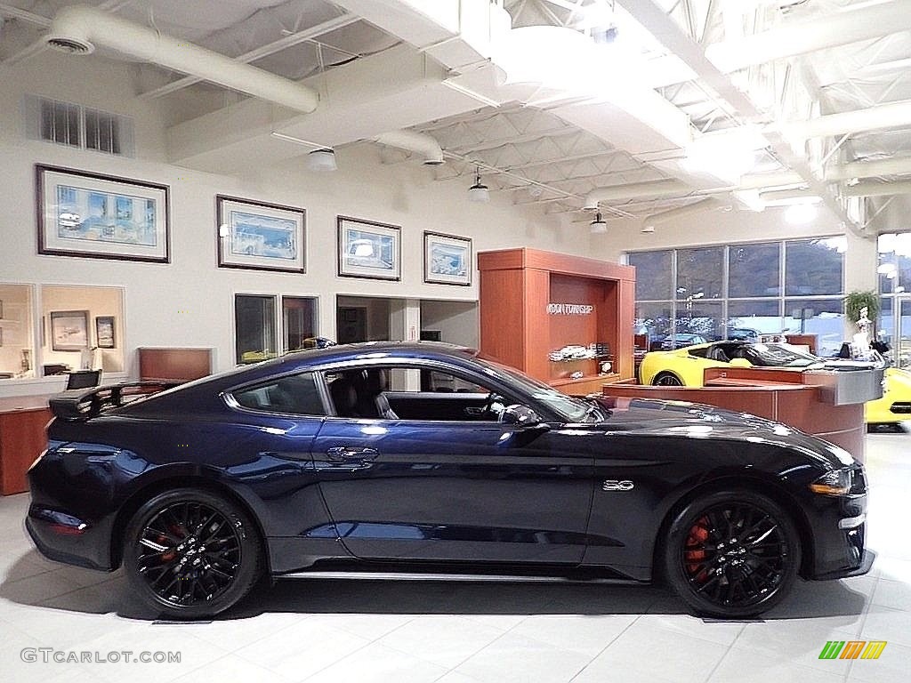 2021 Mustang GT Premium Fastback - Antimatter Blue Metallic / Ebony photo #1