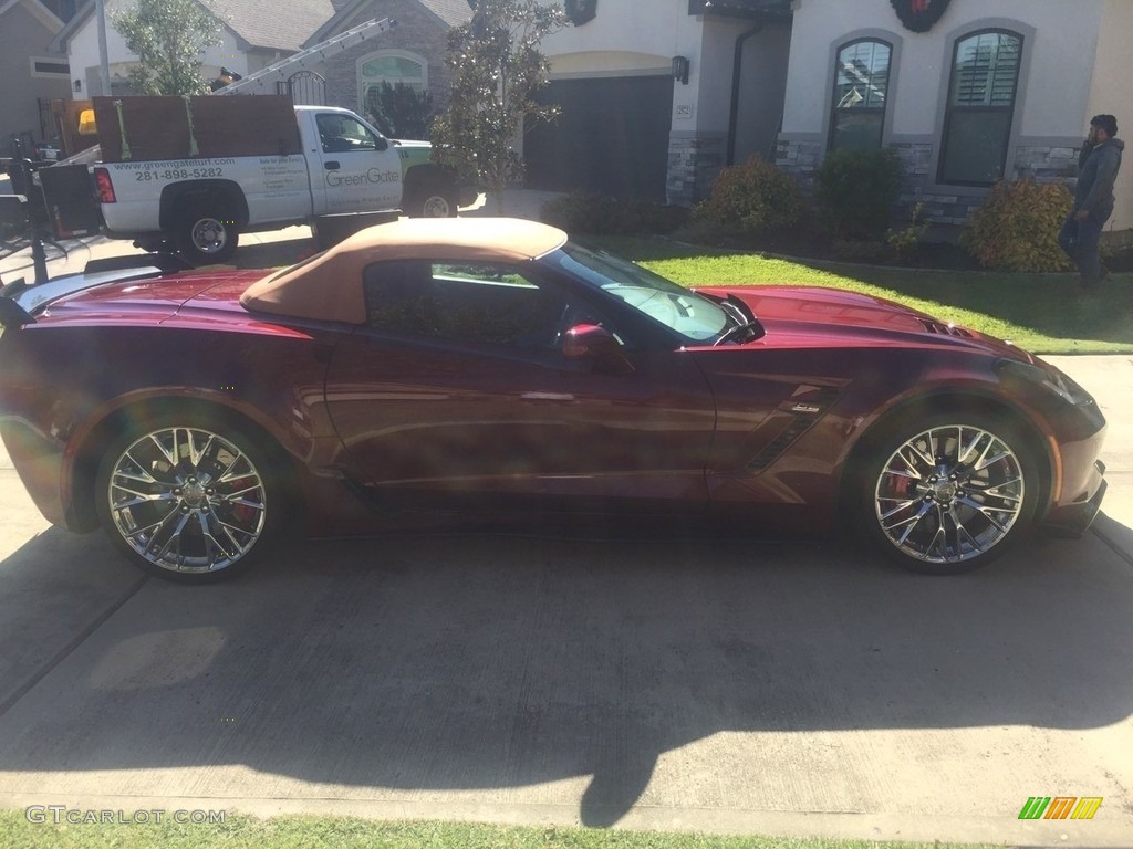 2016 Corvette Z06 Convertible - Long Beach Red Metallic Tintcoat / Brownstone photo #12
