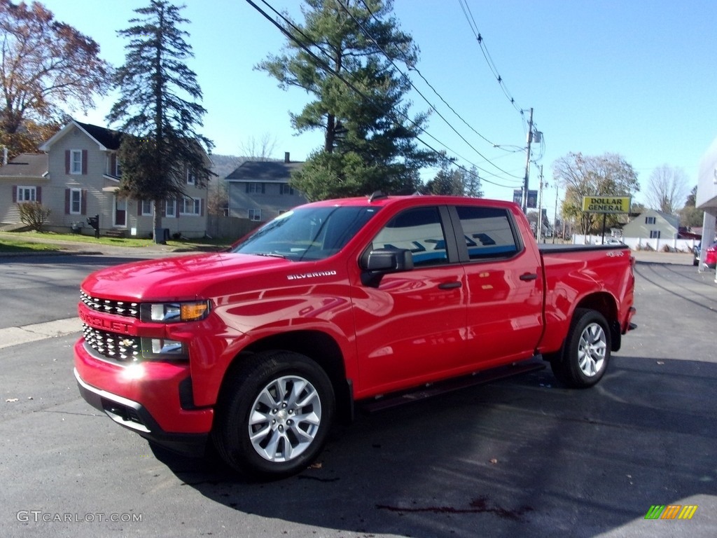 2019 Silverado 1500 Custom Crew Cab 4WD - Red Hot / Jet Black photo #7