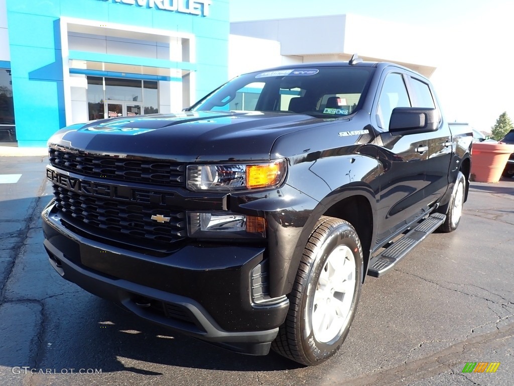 2019 Silverado 1500 Custom Crew Cab 4WD - Black / Jet Black photo #2