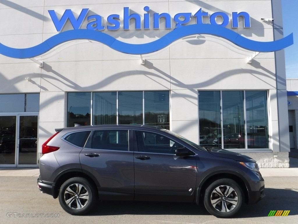2018 CR-V LX AWD - Modern Steel Metallic / Black photo #2