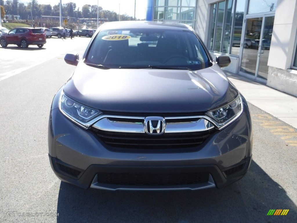2018 CR-V LX AWD - Modern Steel Metallic / Black photo #3