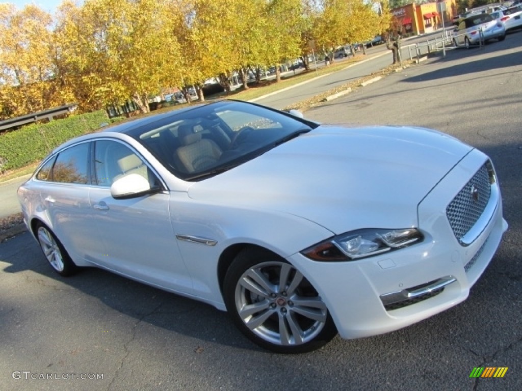 2016 XJ L 3.0 AWD - Polaris White / Cashew/Truffle photo #3