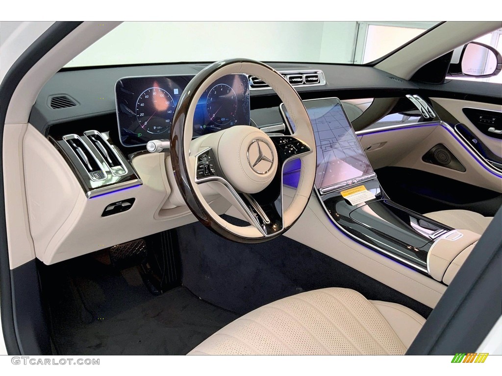 Macchiato Beige/Magma gray Interior 2022 Mercedes-Benz S 500 4Matic Sedan Photo #143209495