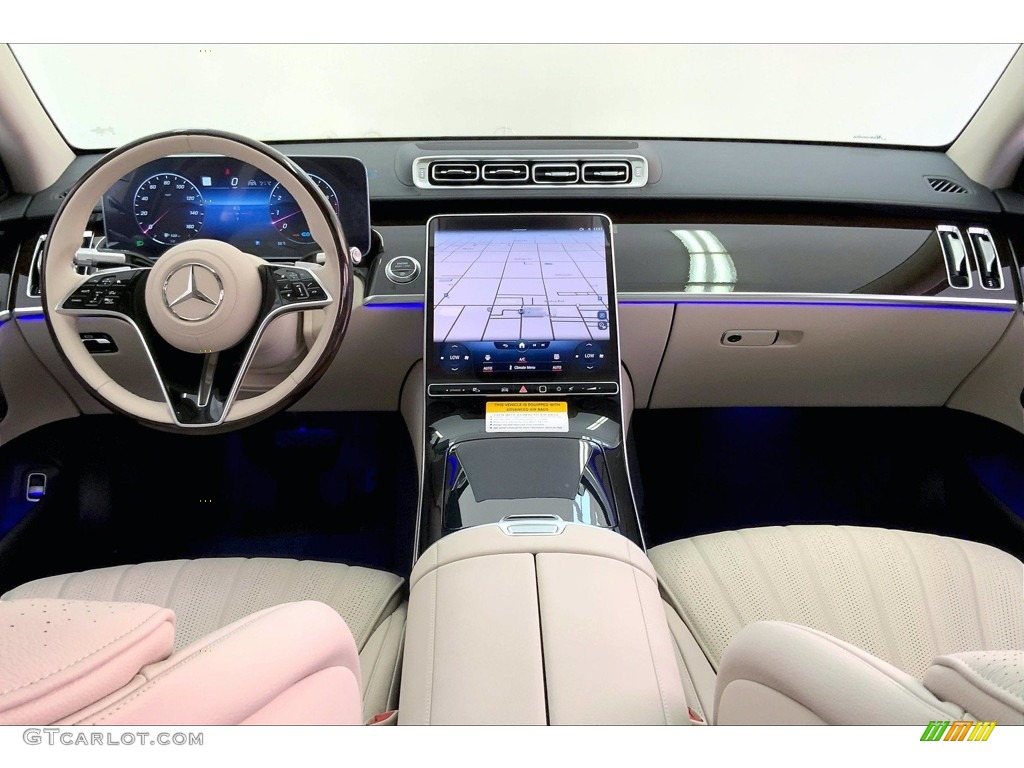 2022 S 500 4Matic Sedan - Diamond White Metallic / Macchiato Beige/Magma gray photo #6