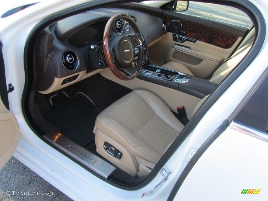 2016 XJ L 3.0 AWD - Polaris White / Cashew/Truffle photo #17