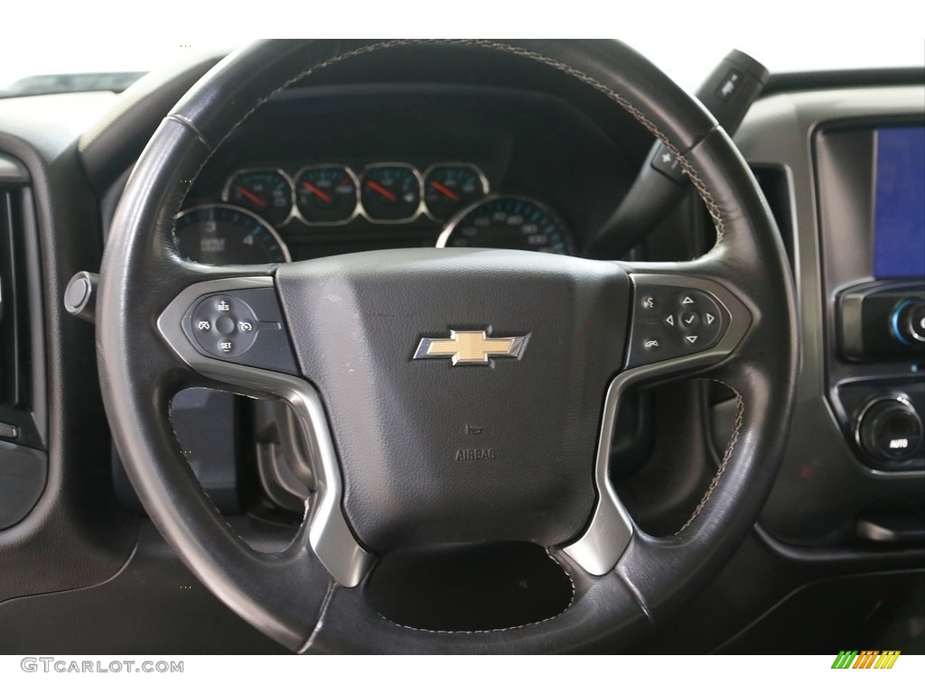 2016 Chevrolet Silverado 1500 LT Double Cab 4x4 Jet Black Steering Wheel Photo #143209888