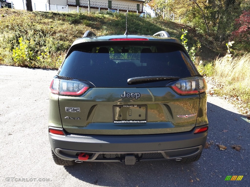 2020 Cherokee Trailhawk 4x4 - Olive Green Pearl / Black photo #7