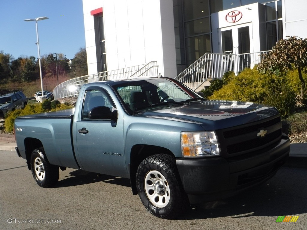 2008 Silverado 1500 Work Truck Regular Cab 4x4 - Graystone Metallic / Dark Titanium photo #1