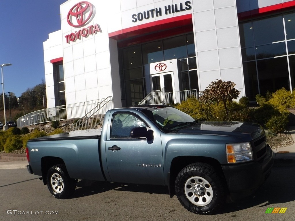 2008 Silverado 1500 Work Truck Regular Cab 4x4 - Graystone Metallic / Dark Titanium photo #2