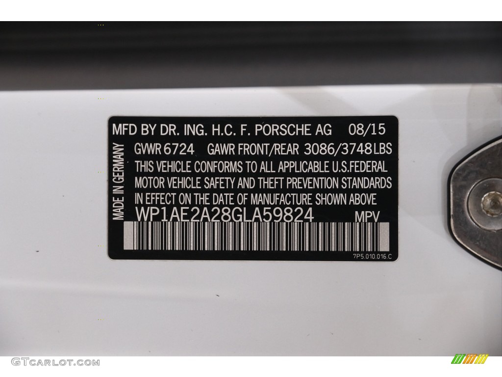 2016 Cayenne S E-Hybrid - White / Black/Luxor Beige photo #25