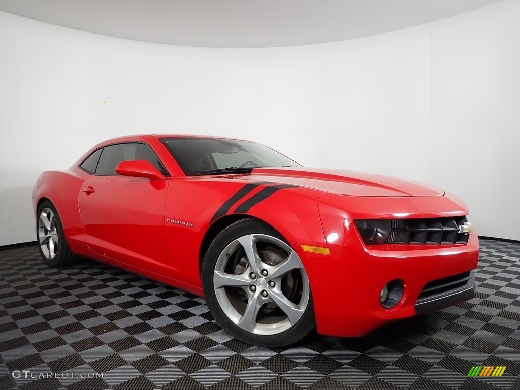 2013 Camaro LT Coupe - Victory Red / Gray photo #3