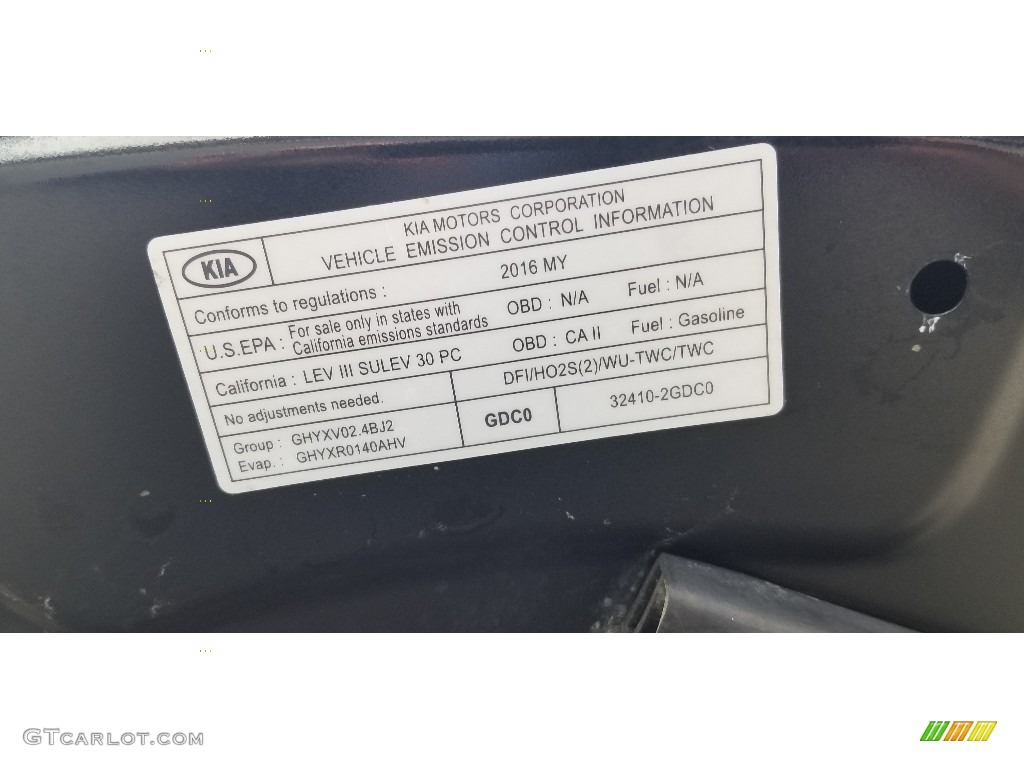 2016 Optima EX - Ebony Black / Black photo #32