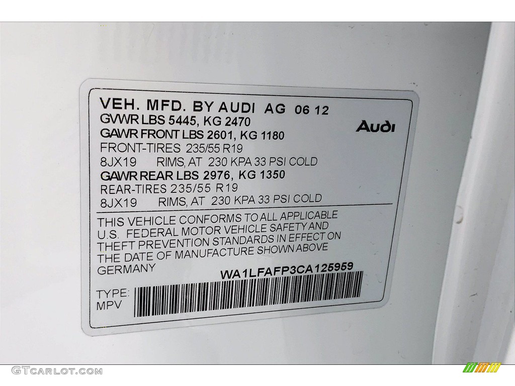 2012 Q5 2.0 TFSI quattro - Ibis White / Cardamom Beige photo #33