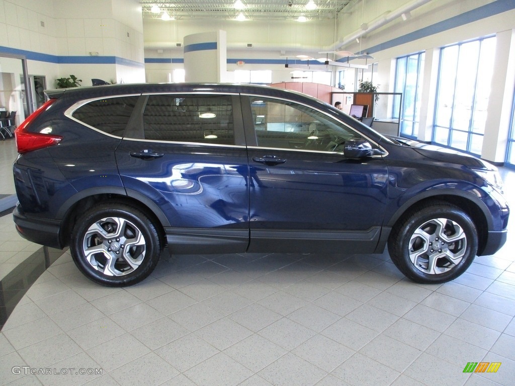 2019 CR-V EX AWD - Obsidian Blue Pearl / Gray photo #4