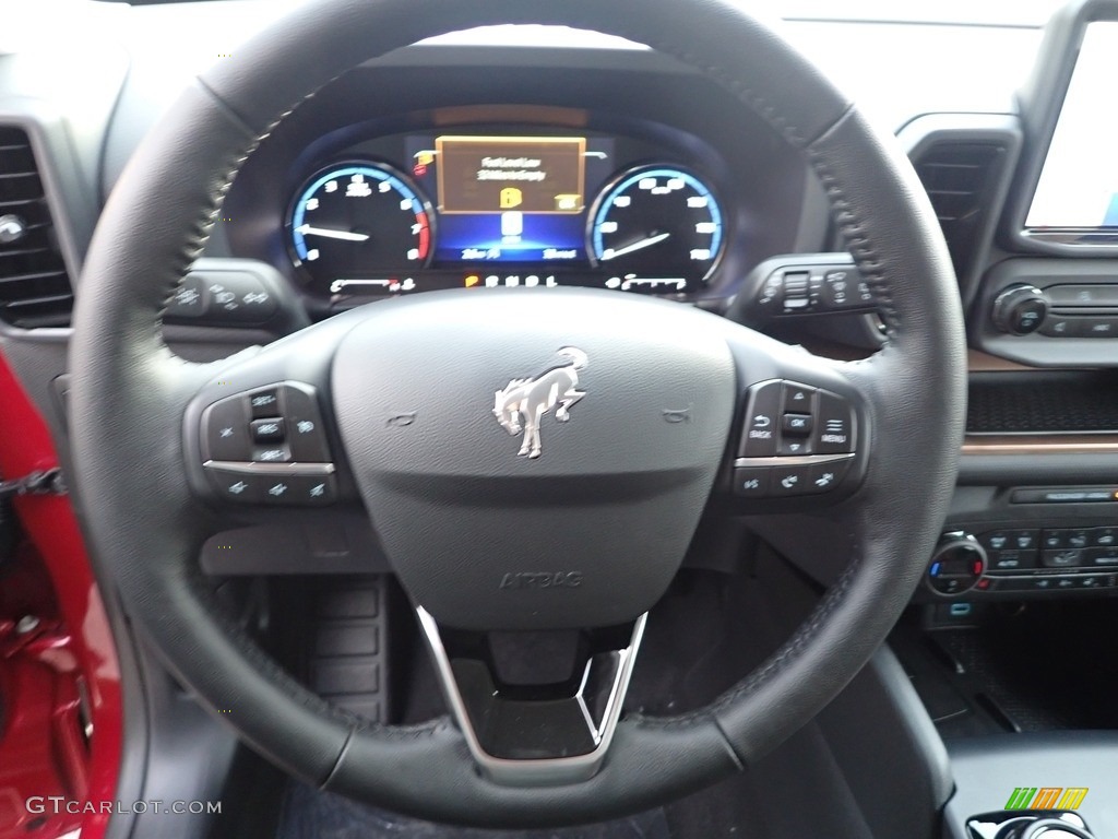 2021 Ford Bronco Sport Outer Banks 4x4 Ebony/Roast Steering Wheel Photo #143219821