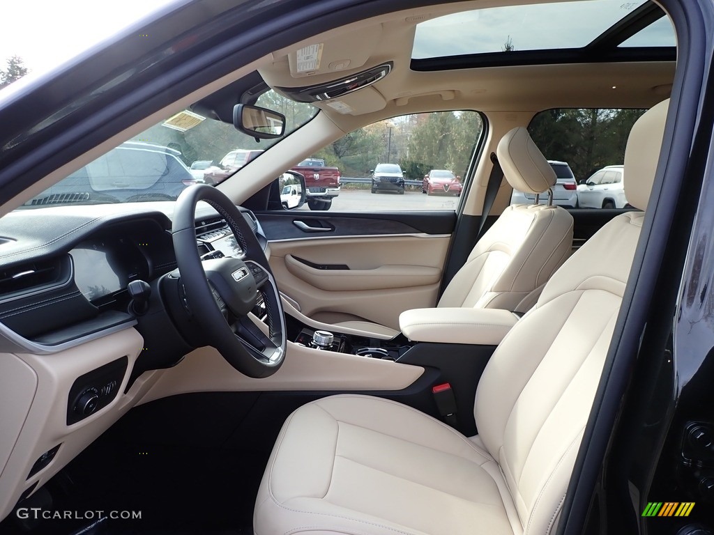 Black Interior 2021 Jeep Grand Cherokee L Limited 4x4 Photo #143220426