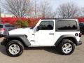 2021 Bright White Jeep Wrangler Sport 4x4  photo #9