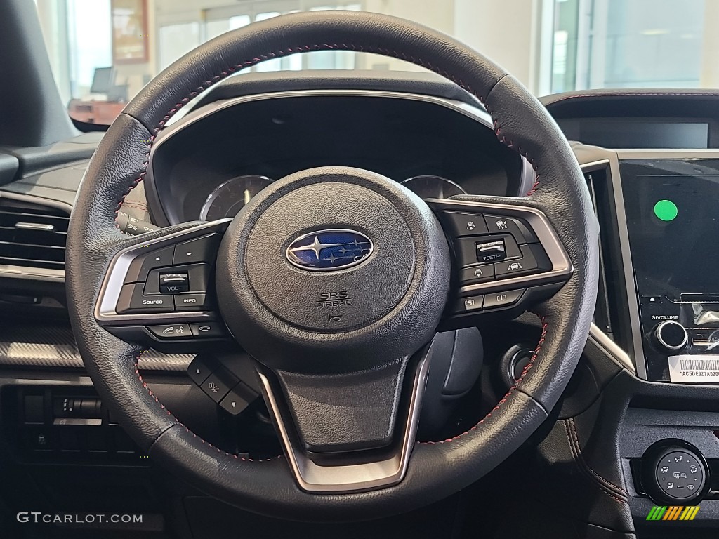 2022 Subaru Impreza Sport 5-Door Black Steering Wheel Photo #143222457
