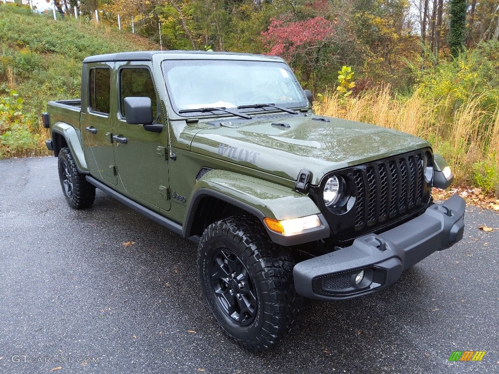 Sarge Green 2021 Jeep Gladiator Willys 4x4 Exterior Photo #143223780