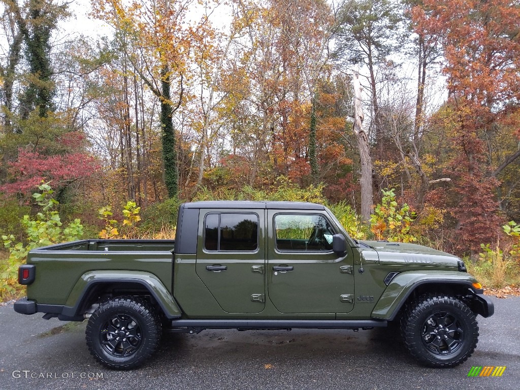 Sarge Green 2021 Jeep Gladiator Willys 4x4 Exterior Photo #143223813