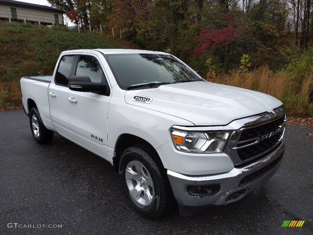 Bright White 2022 Ram 1500 Big Horn Quad Cab Exterior Photo #143226537