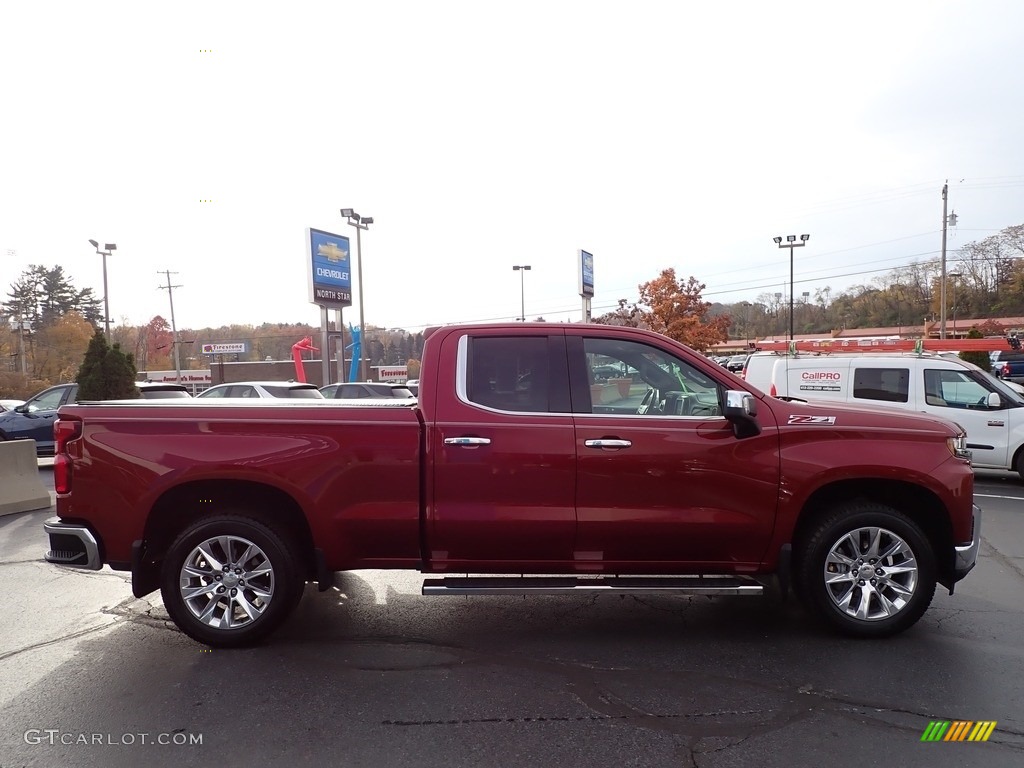 2019 Silverado 1500 LTZ Double Cab 4WD - Cajun Red Tintcoat / Gideon/Very Dark Atmosphere photo #9