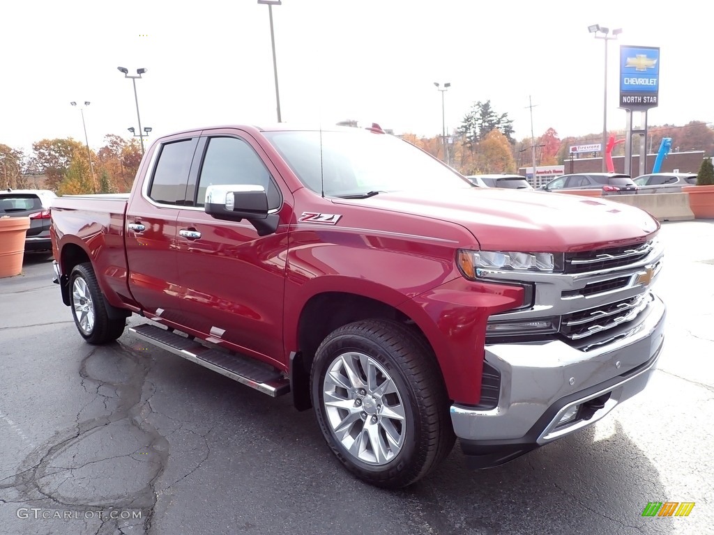 2019 Silverado 1500 LTZ Double Cab 4WD - Cajun Red Tintcoat / Gideon/Very Dark Atmosphere photo #10