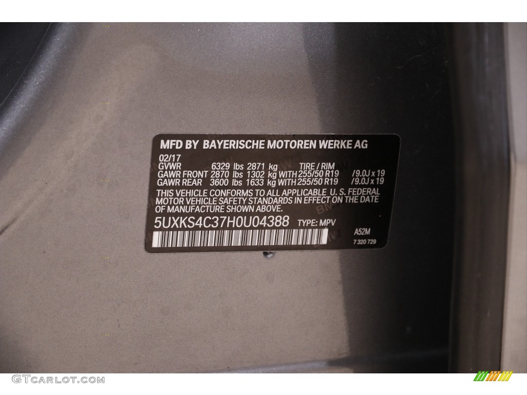 2017 X5 xDrive35d - Space Gray Metallic / Black photo #24