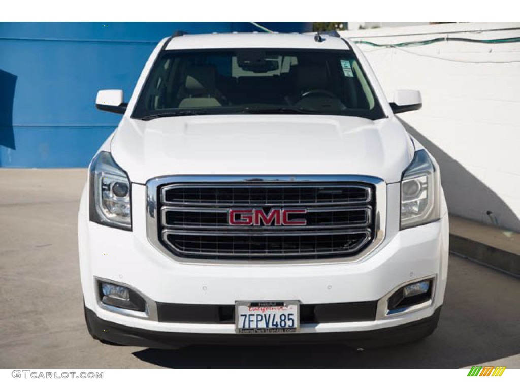 2015 Yukon XL SLT 4WD - Summit White / Cocoa/Dune photo #7