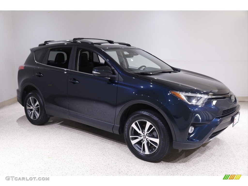2018 RAV4 XLE - Galactic Aqua Mica / Black photo #1