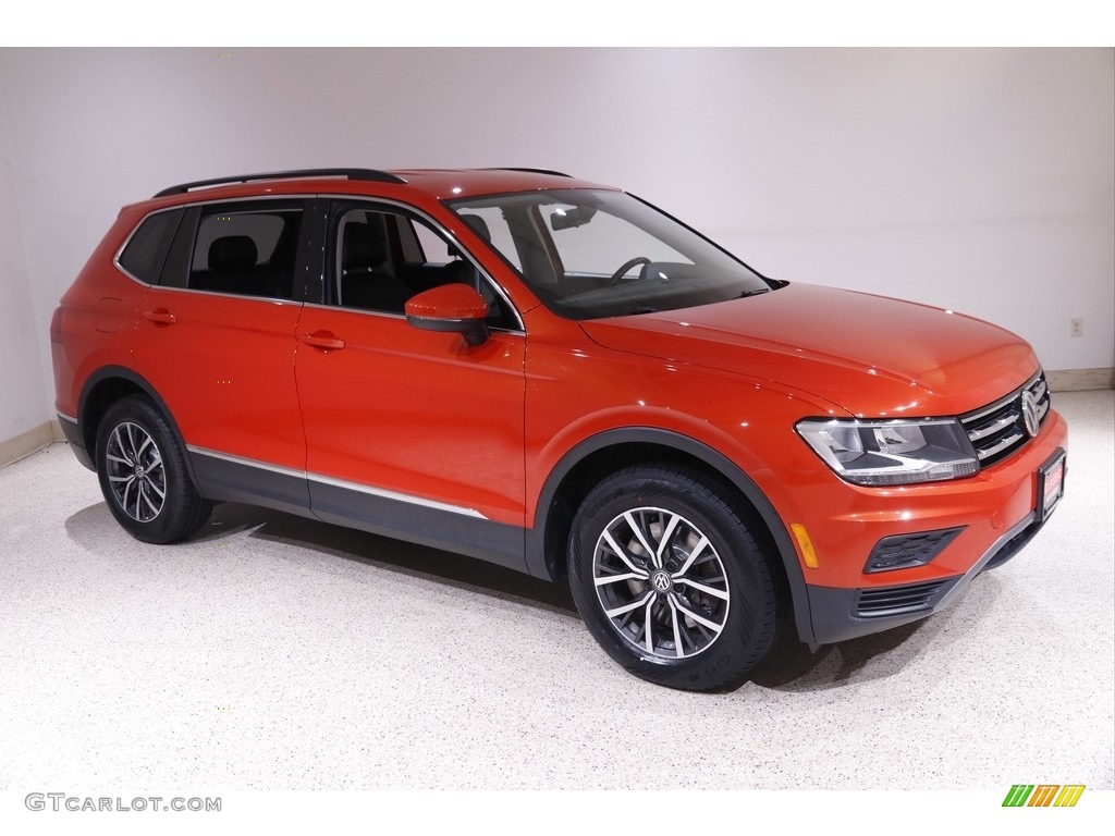 2018 Tiguan SE 4MOTION - Habanero Orange Metallic / Titan Black photo #1