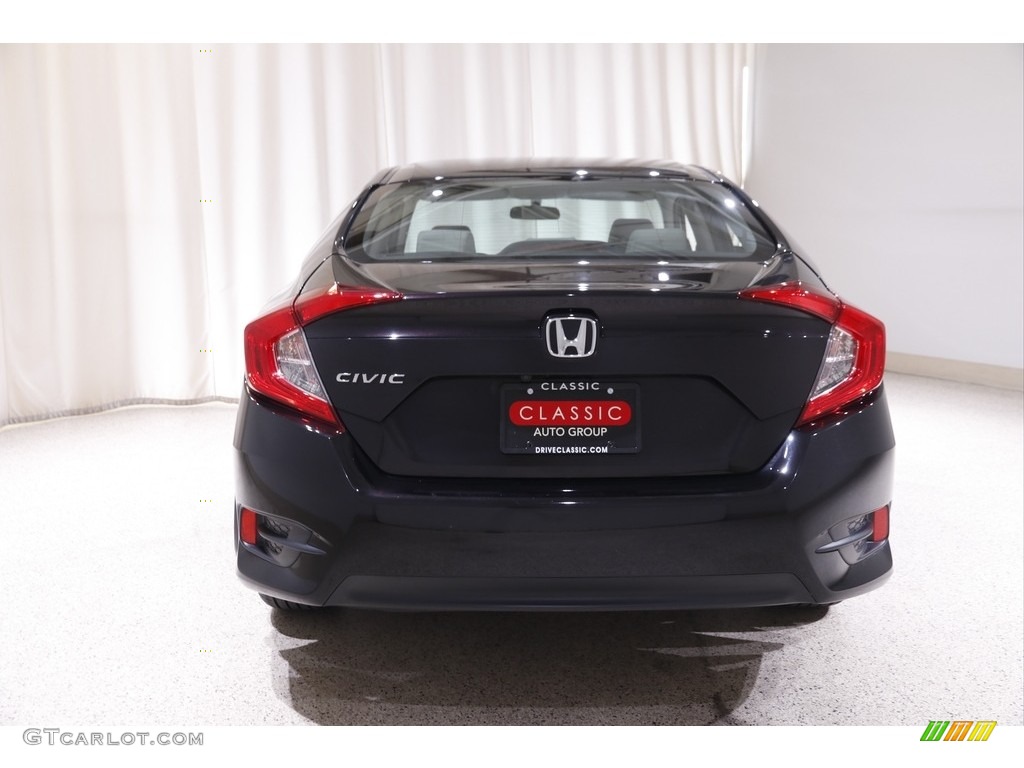 2018 Civic LX Sedan - Burgundy Night Pearl / Ivory photo #16